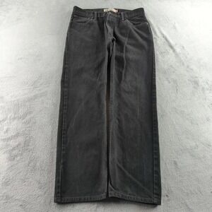 Vintage Levis Jeans Mens 34x32 (Fits 32x31) Black Faded Straight 505 Grunge Y2K
